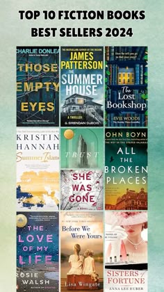 ![''Top 10 Fiction Books Best Sellers 2024 on Amazon'' | Fiction books ...