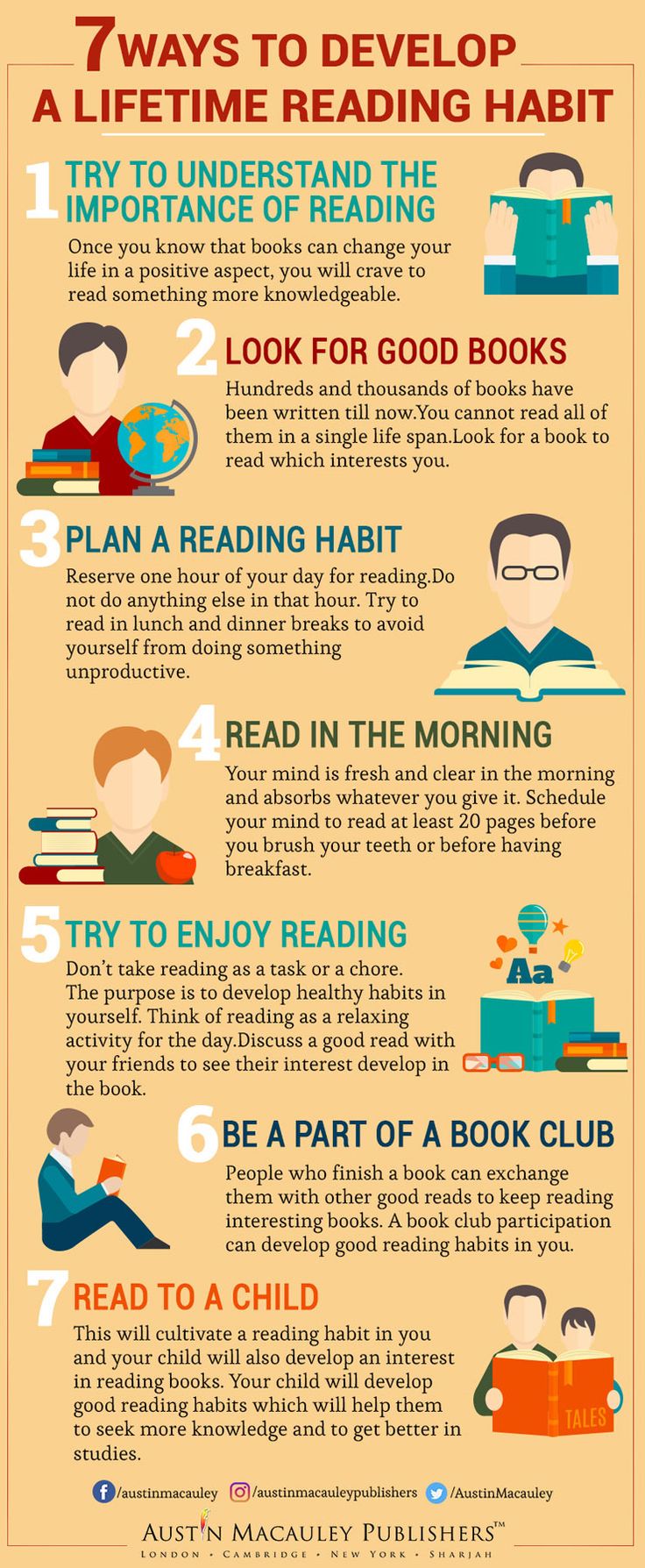 7 Ways To Develop a Lifetime Reading Habit | Reading habits, How to ...